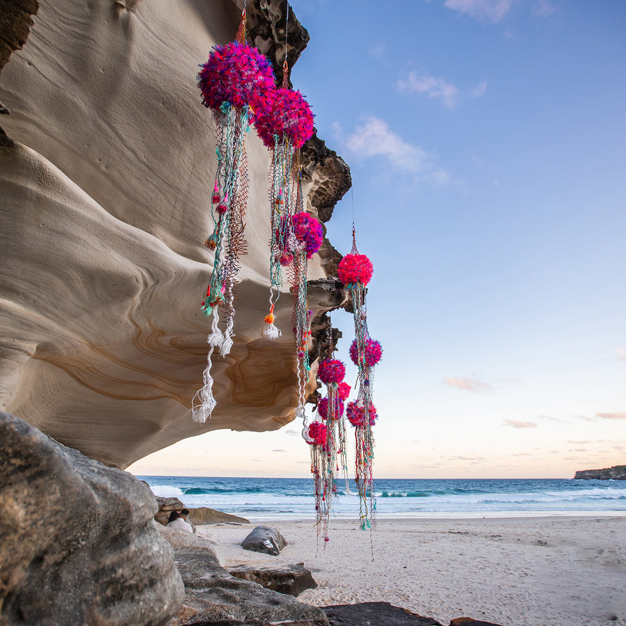 India Collins, ’Yatra Journey’, Sculpture by the Sea, Bondi 2023. Photographer: Charlotte Curd.