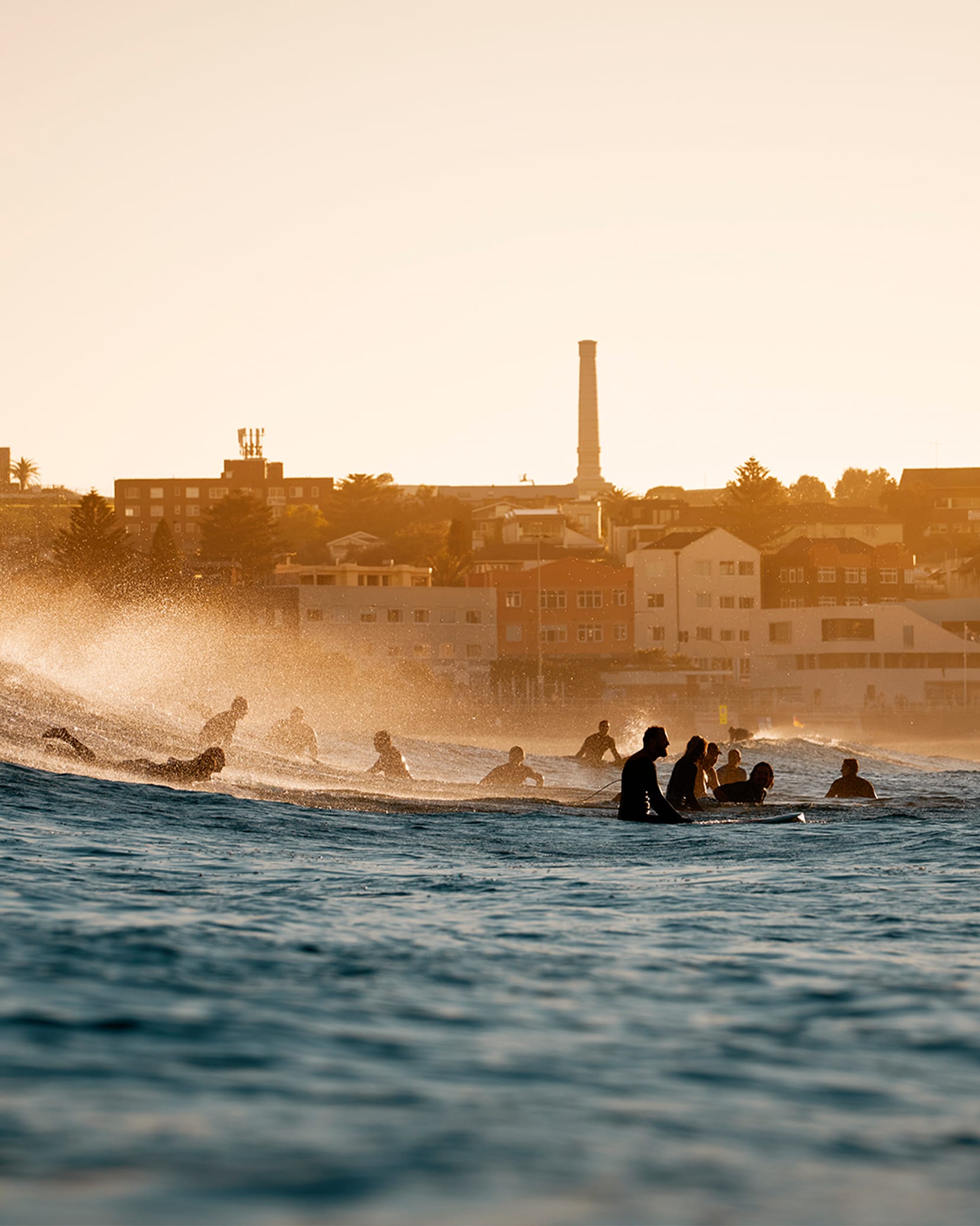 Surfing scene