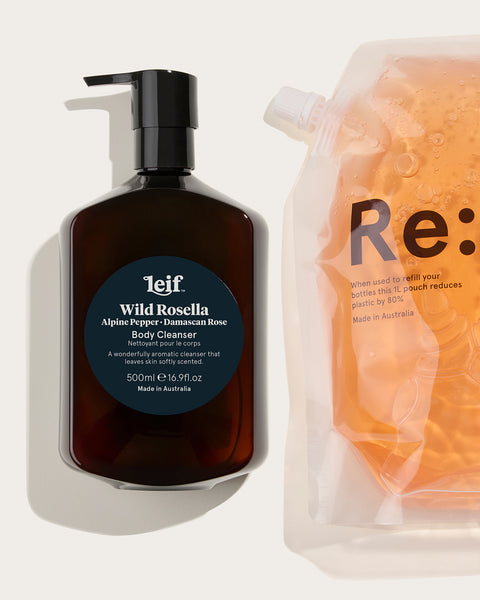 Wild Rosella Body Cleanser Bundle | 500mL + 1L | LEIF