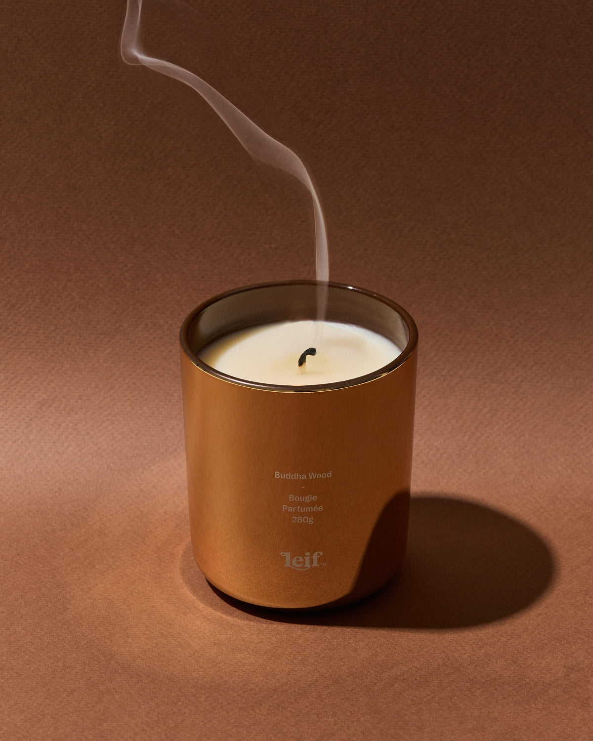 Limited Edition Holiday Buddha Wood Gold Candle