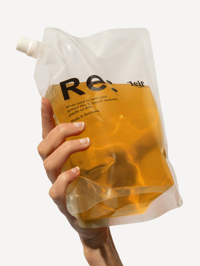 Leif Products. Desert Lime Body Cleanser. Citrus & Sunny scent with notes of Vanilla and Orange. 1 Litre Pouch.